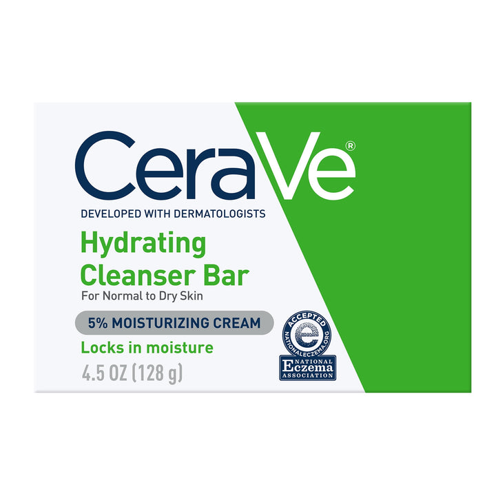 CeraVe - Hydrating Cleansing Bar for Face and Body for Normal to Dry Skin - 128g