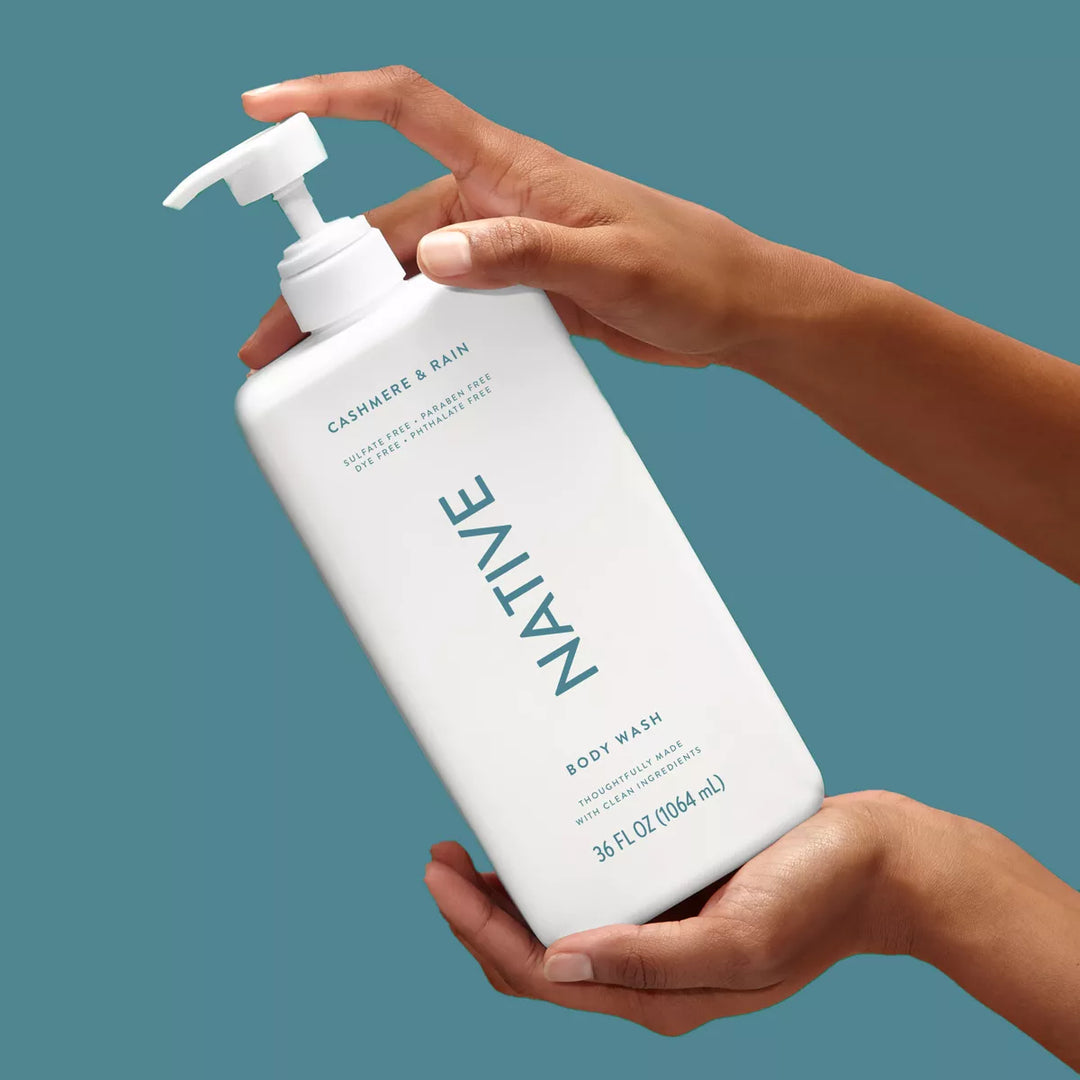 Native - Body Wash met pomp - Kasjmier &amp; Regen - Sulfaatvrij - 1064ml