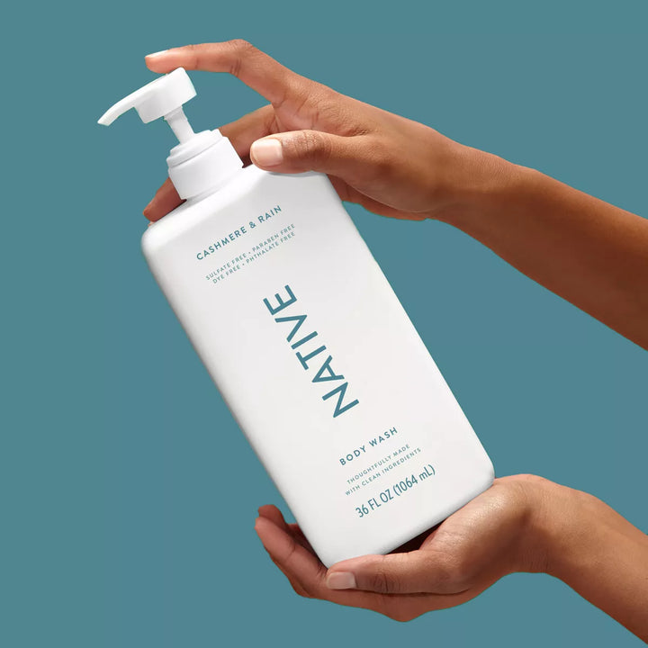 Native - Body Wash met pomp - Kasjmier &amp; Regen - Sulfaatvrij - 1064ml