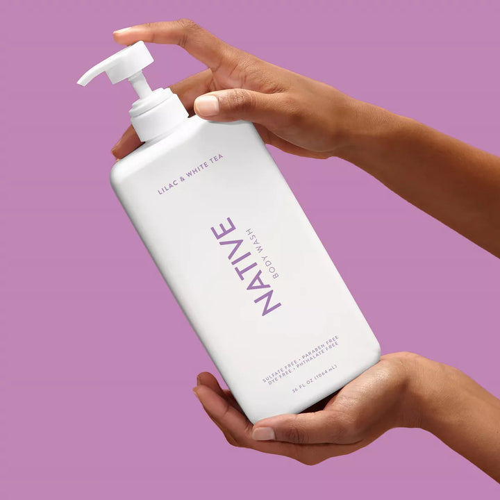 Native - Body Wash met pomp - Lilac &amp; White Tea - Sulfaatvrij - 1064ml
