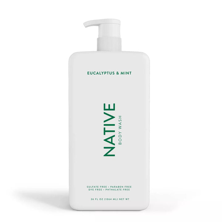 Native - Body Wash met pomp - Eucalyptus &amp; Munt - Sulfaatvrij - 1064ml