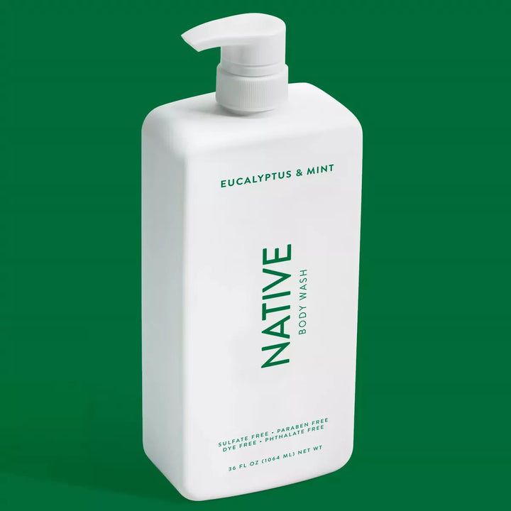 Native - Body Wash met pomp - Eucalyptus &amp; Munt - Sulfaatvrij - 1064ml
