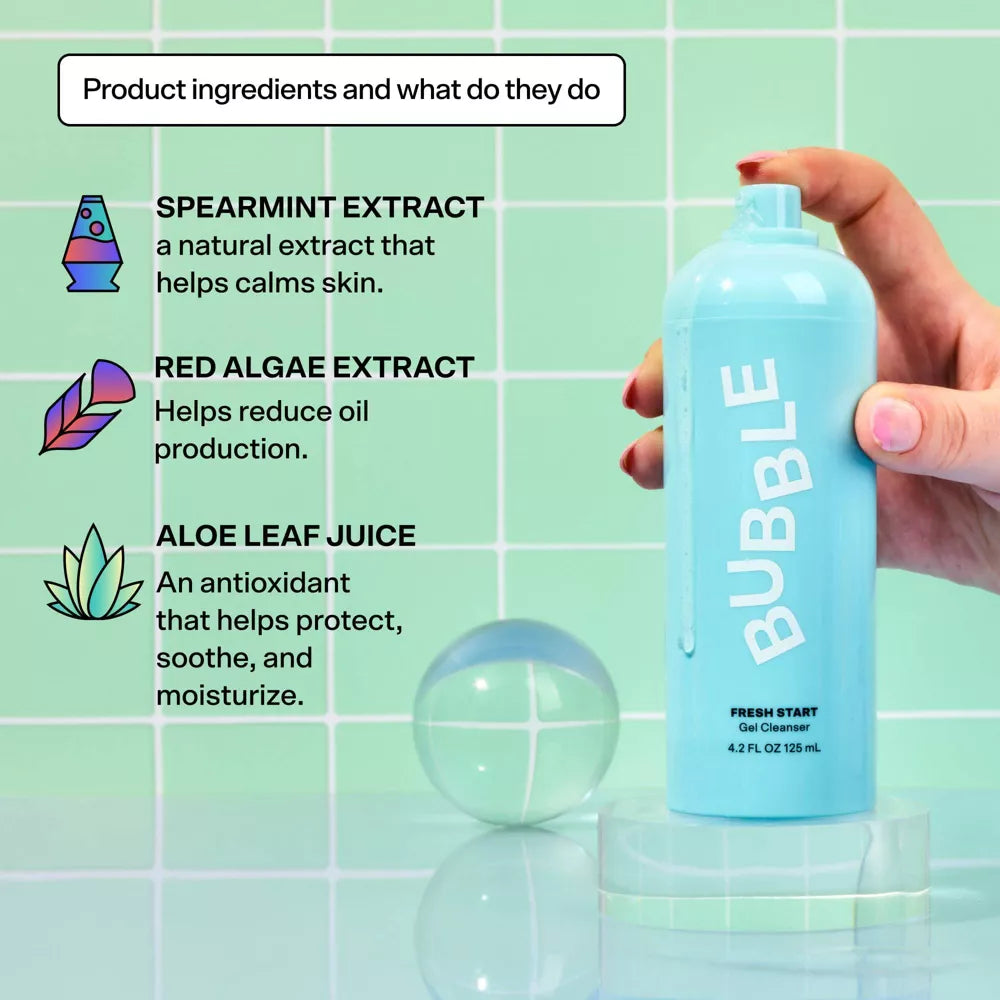 Bubble Skincare Shower Caddy Set For Combination Skin