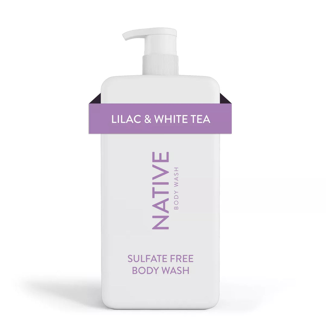Native - Body Wash met pomp - Lilac &amp; White Tea - Sulfaatvrij - 1064ml