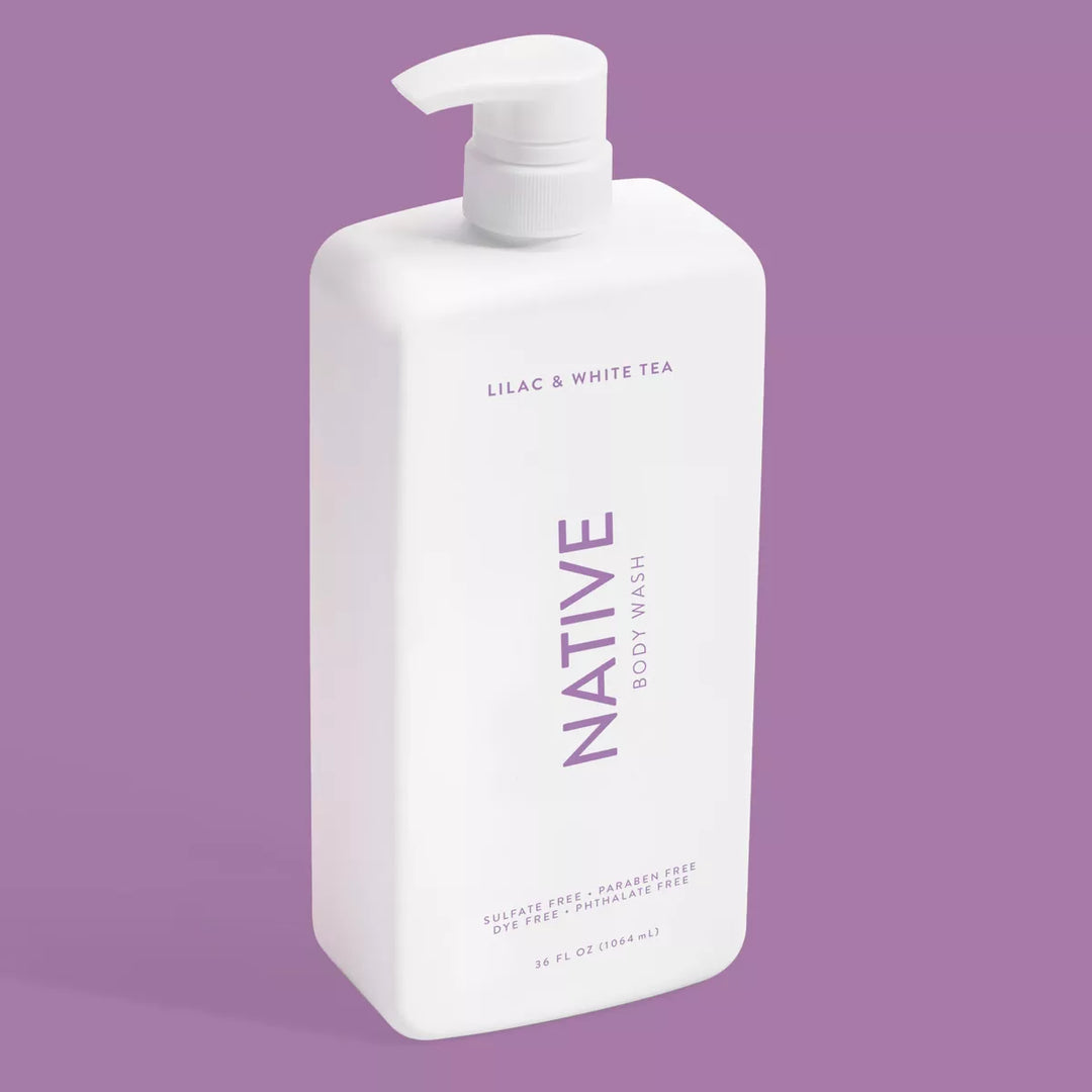 Native - Body Wash met pomp - Lilac &amp; White Tea - Sulfaatvrij - 1064ml
