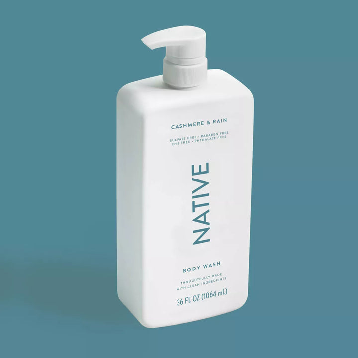 Native - Body Wash met pomp - Kasjmier &amp; Regen - Sulfaatvrij - 1064ml