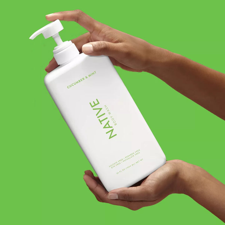 Native - Body Wash met pomp - Komkommer &amp; Munt - Sulfaatvrij - 1064ml