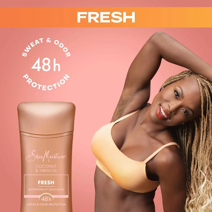 SheaMoisture - Kokosnoot &amp; Hibiscus Frisse Antitranspirant Deodorant Stick - 74g