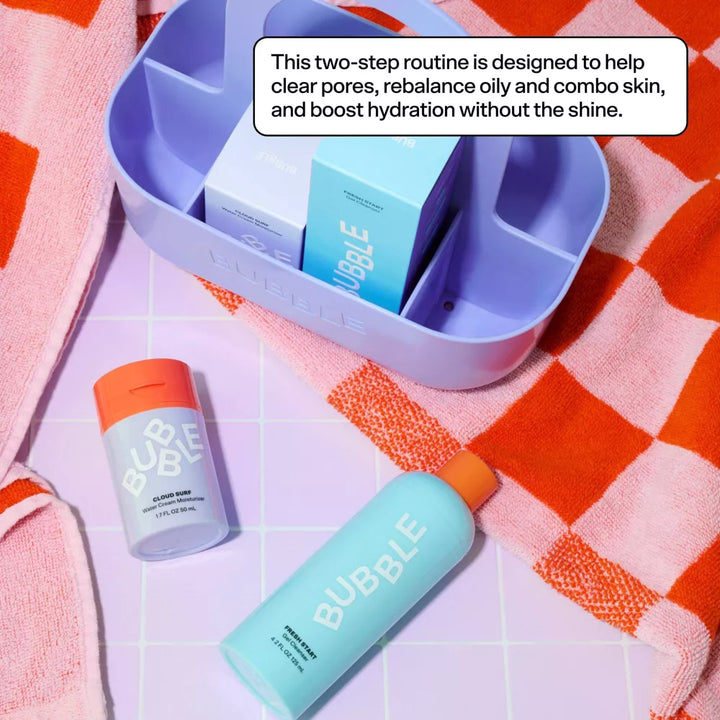 Bubble Skincare Shower Caddy Set For Combination Skin