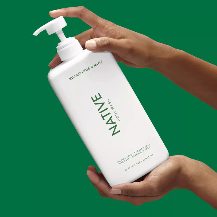 Native - Body Wash met pomp - Eucalyptus &amp; Munt - Sulfaatvrij - 1064ml