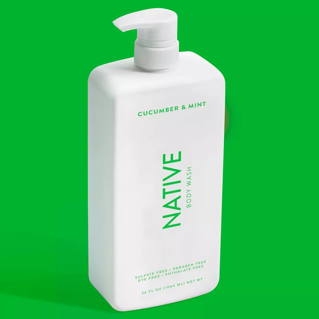 Native - Body Wash met pomp - Komkommer &amp; Munt - Sulfaatvrij - 1064ml