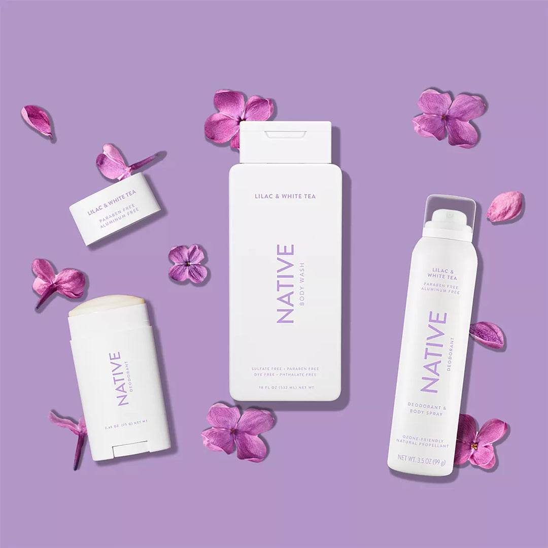 Native - Body Wash met pomp - Lilac &amp; White Tea - Sulfaatvrij - 1064ml