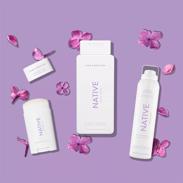Native - Body Wash met pomp - Lilac &amp; White Tea - Sulfaatvrij - 1064ml