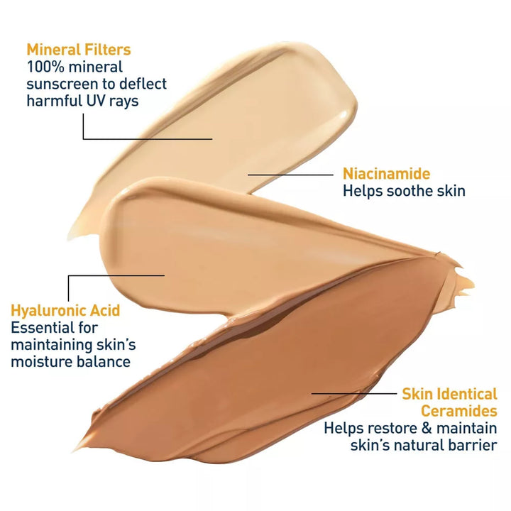 CeraVe Hydrating Mineral Sunscreen Face Lotion with Sheer Tint SPF 30