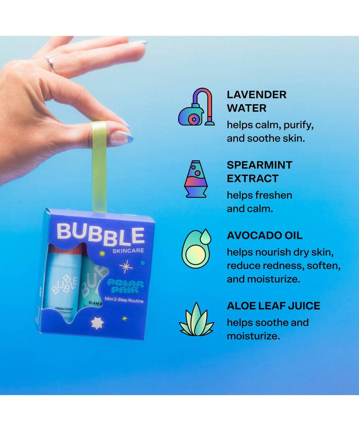 Bubble Skincare de Polar Pair Mini 2-Step Routine van
