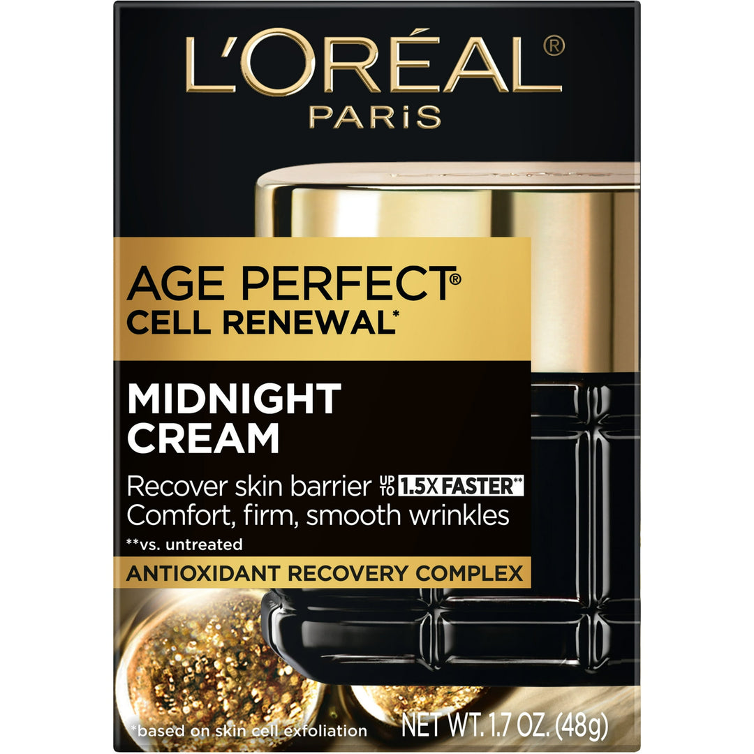 L'Oréal Paris - Age Perfect Anti-Aging Midnight Cream, Vermindert Rimpels &amp; Verstevigt - 48g
