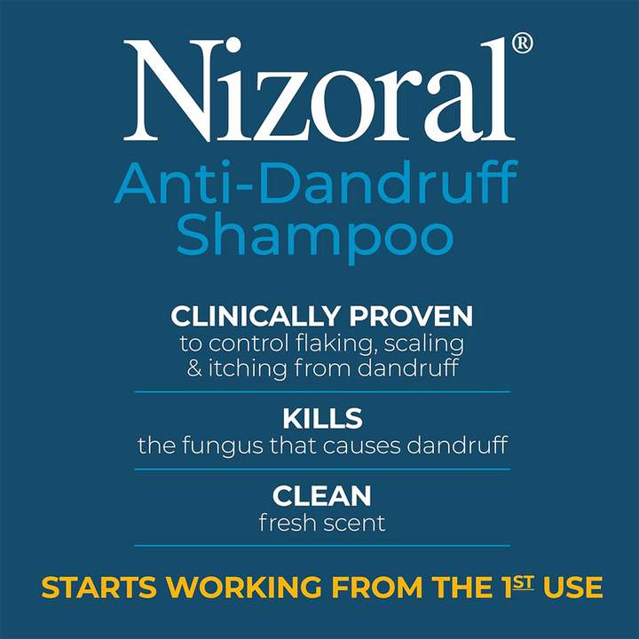 Nizoral - Anti Dandruff Shampoo with 1% Ketoconazole - Clean Fresh Scent - 400 ml