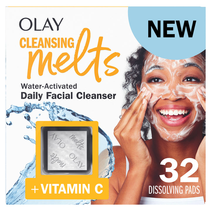 Olay - Cleansing Melts + Vitamine C Water-Activated Daily Facial Cleanser - 1x32st
