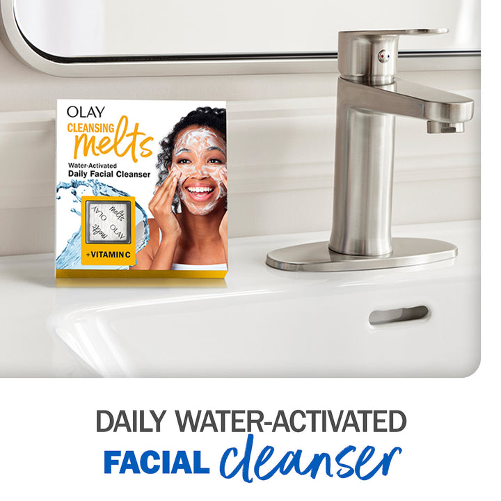 Olay - Cleansing Melts + Vitamine C Water-Activated Daily Facial Cleanser - 1x32st