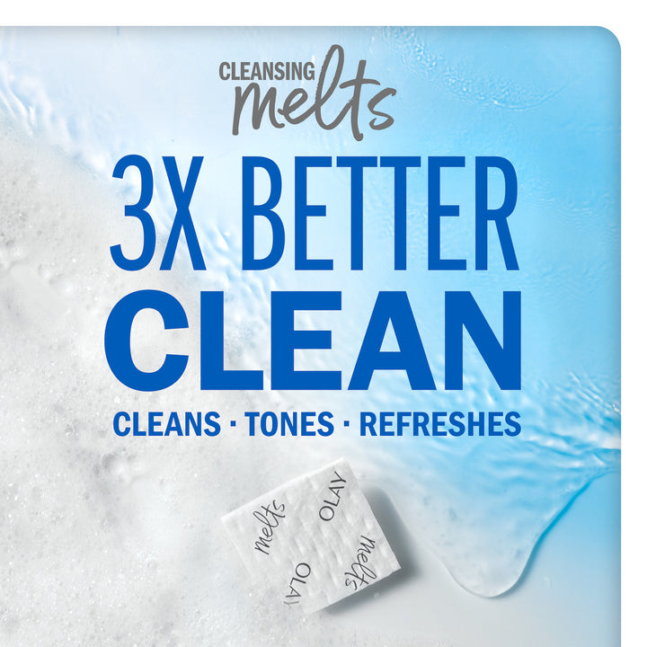 Olay - Reinigende Melts + Hyaluronzuur Water-Geactiveerde Dagelijkse Gezichtsreiniger - 1x32st
