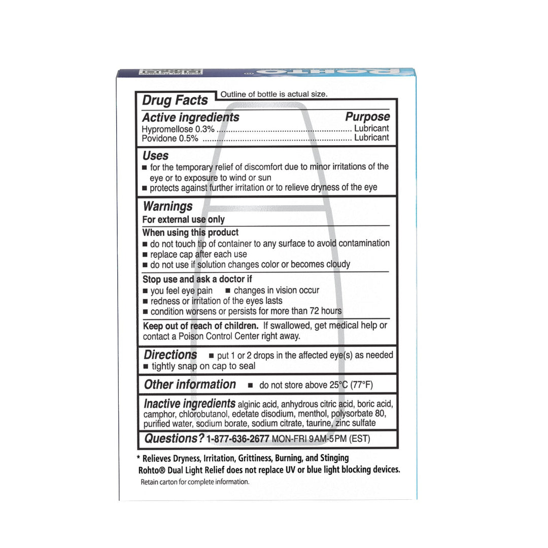 Rohto - Dual Light Relief Hydraterende Oogdruppels
