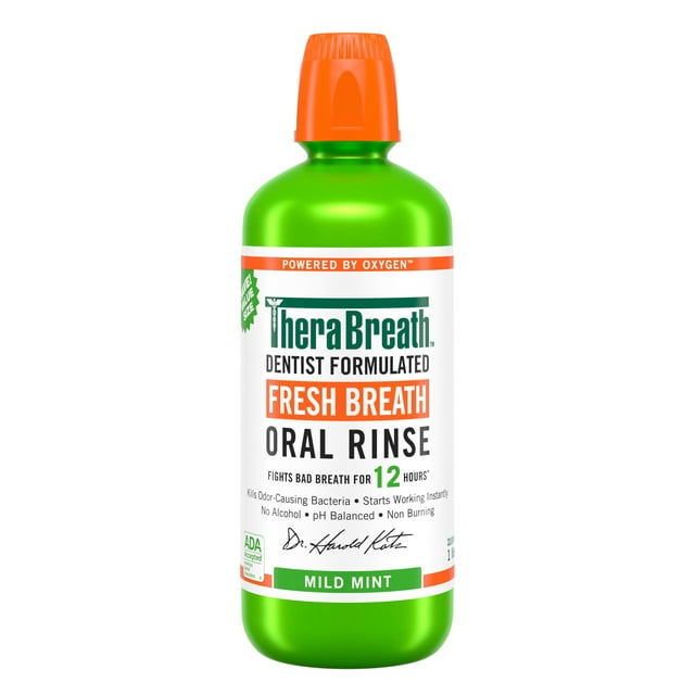 TheraBreath Fresh Breath Mouthwash - Mondspoeling - Mondwater - Mild Mint - 1 Liter