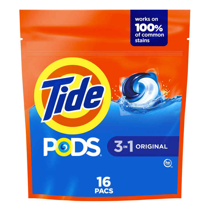 Tide PODS - Vloeibaar Wasmiddel, Parfum Original - 16 Pièces