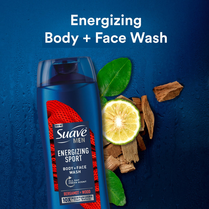 Suave - Energieke Sport Body + Face Wash - 532ml