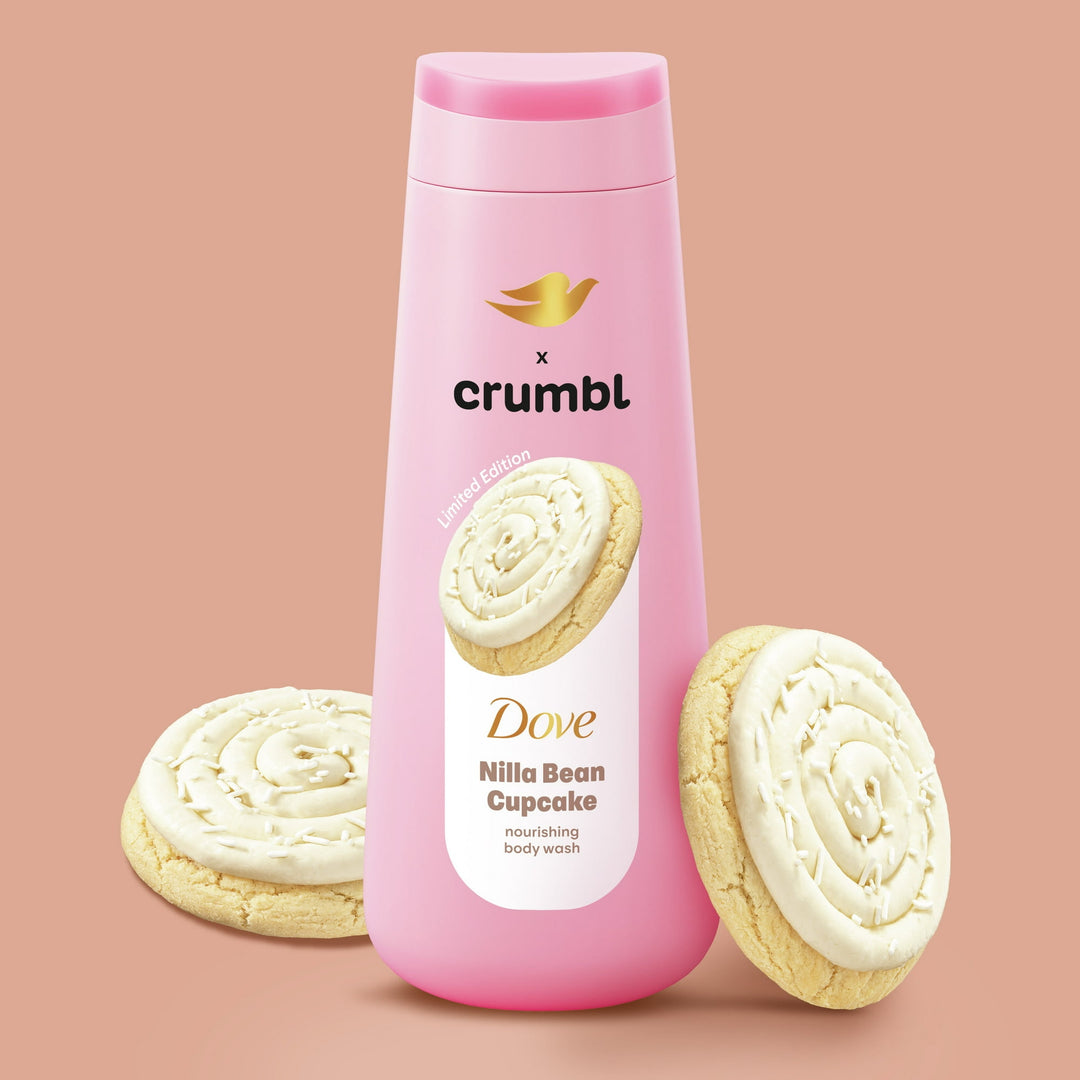 Dove x Crumbl - Moisturizing Liquid Body Wash Nilla Bean Cupcake