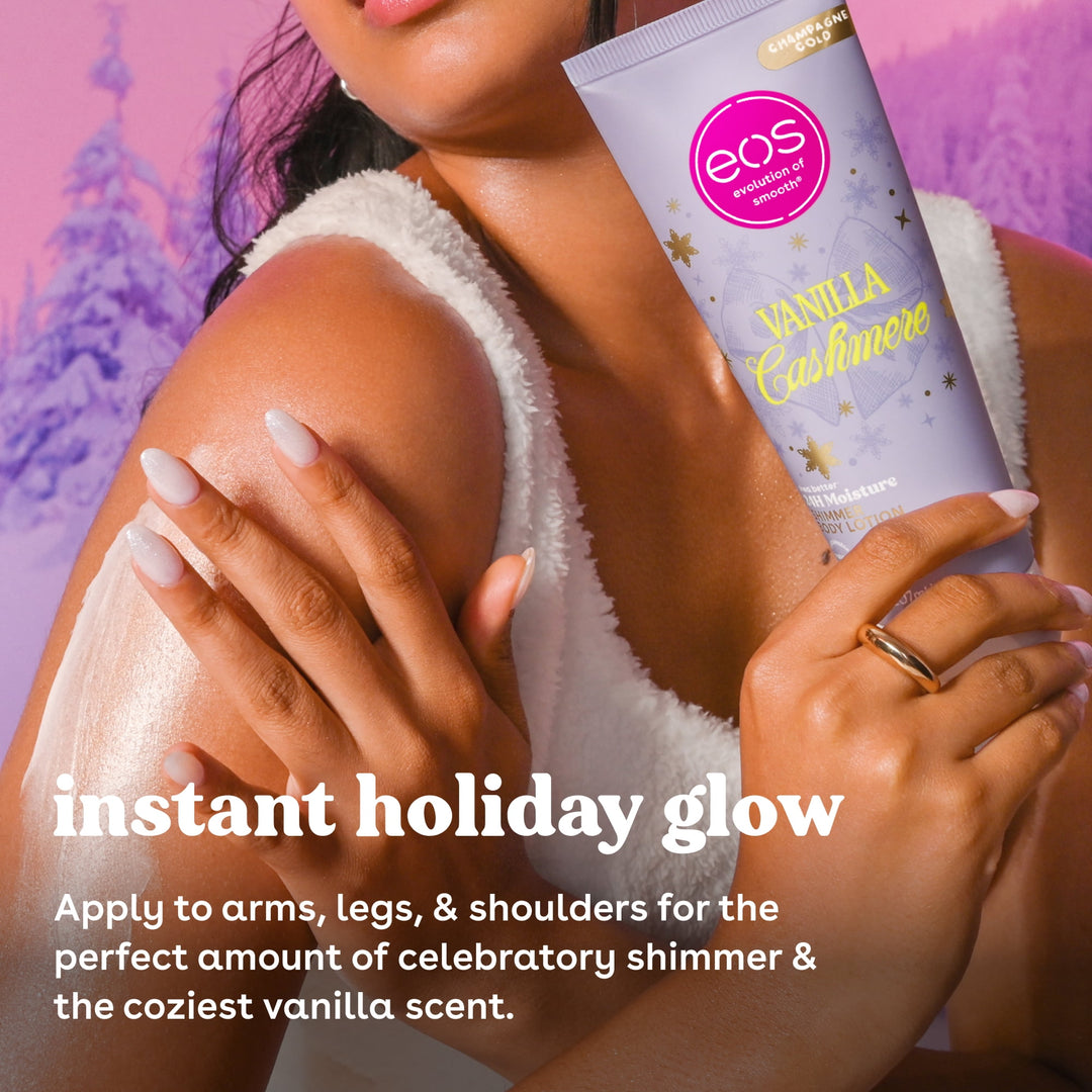 eos Shea Better Shimmer Body Lotion, Vanilla Cashmere, Shimmer Lotion, 8 fl oz