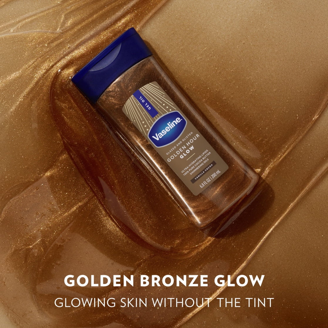 Vaseline Glazed & Glisten Shimmering Golden Hour Glow Body Gel