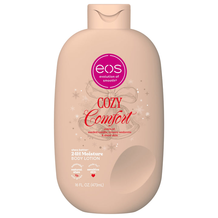 eos Shea Better Body Lotion, Cozy Comfort, Vanilla Body Lotion for Dry Skin, 16 fl oz