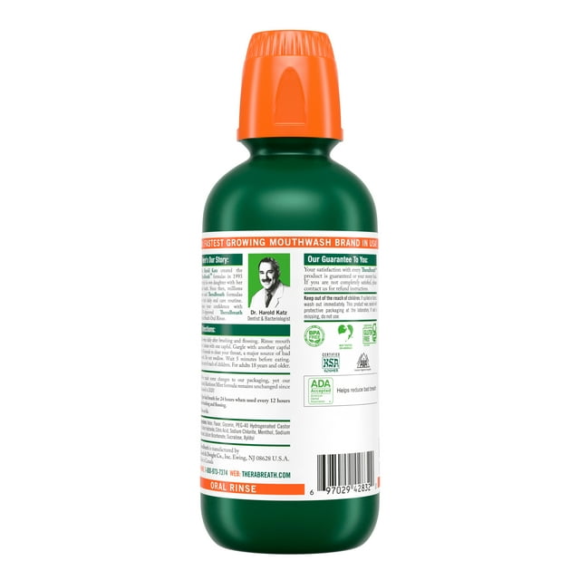 Therabreath Fresh Breath Mouthwash Rainforest Mint - 473ml