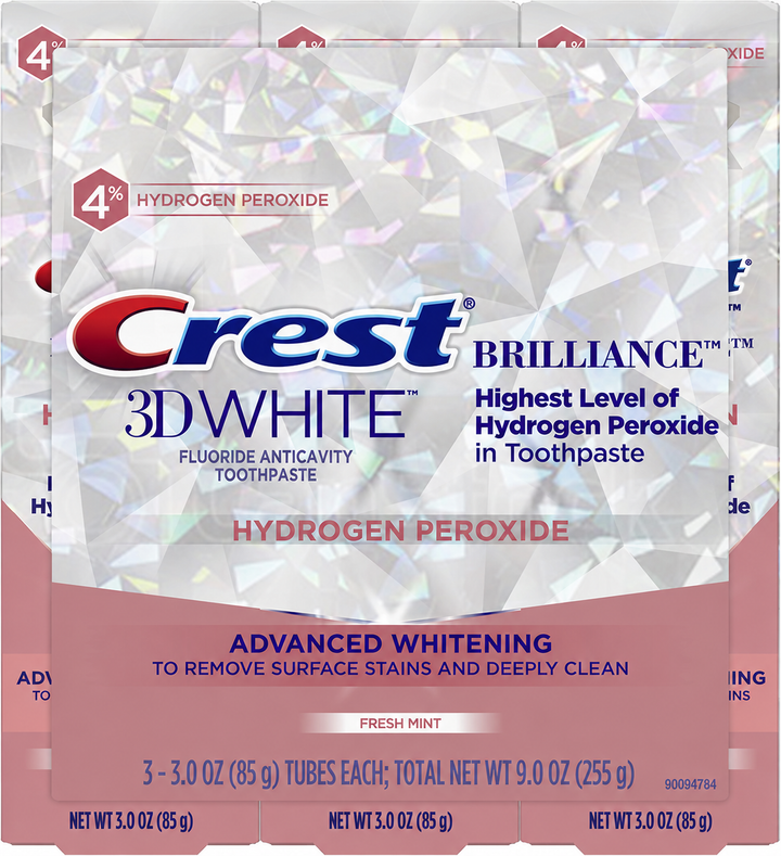 Crest 3D White Brilliance Whitening Toothpaste Fresh Mint 3-Pack
