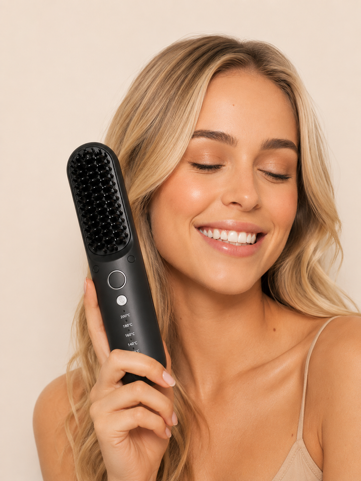 CLIQGLOW Pro Cordless Hair Straightening Brush