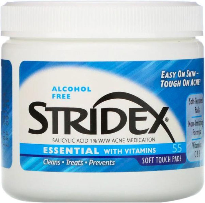 Stridex - Essential with Vitamins - Alcohol Free - 55 Soft Touch Pads