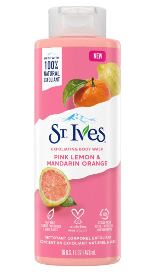 St. Ives Exfoliating Body Wash - Pink Lemon & Mandarin Orange - 473ml